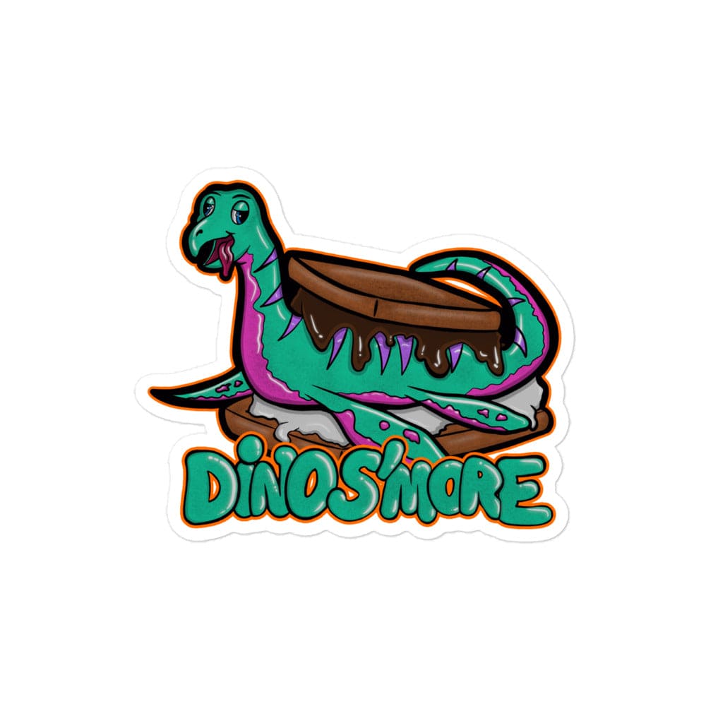 Dino S'more // Bubble-free stickers - Maux Zachintosh